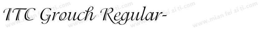 ITC Grouch Regular字体转换